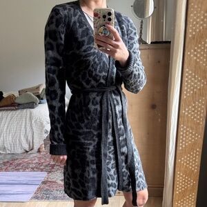 White + Warren Gray lambsWool cashmere Blend Cardigan soft